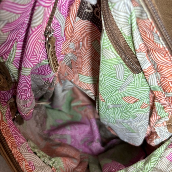 The Sak Ventura Convertible Backpack Distressed Tan Leather Crossbody Bag - Picture 8 of 12